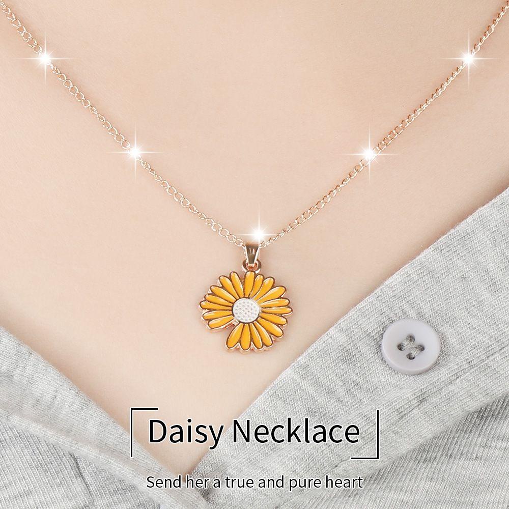 Kalung Bunga LILY Daisy Fashion Liontin Logam Kerah Novelty