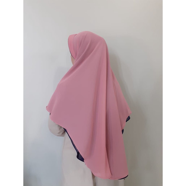 Jilbab Kerudung Hijab Syar'i Ceruty Dua warna BB