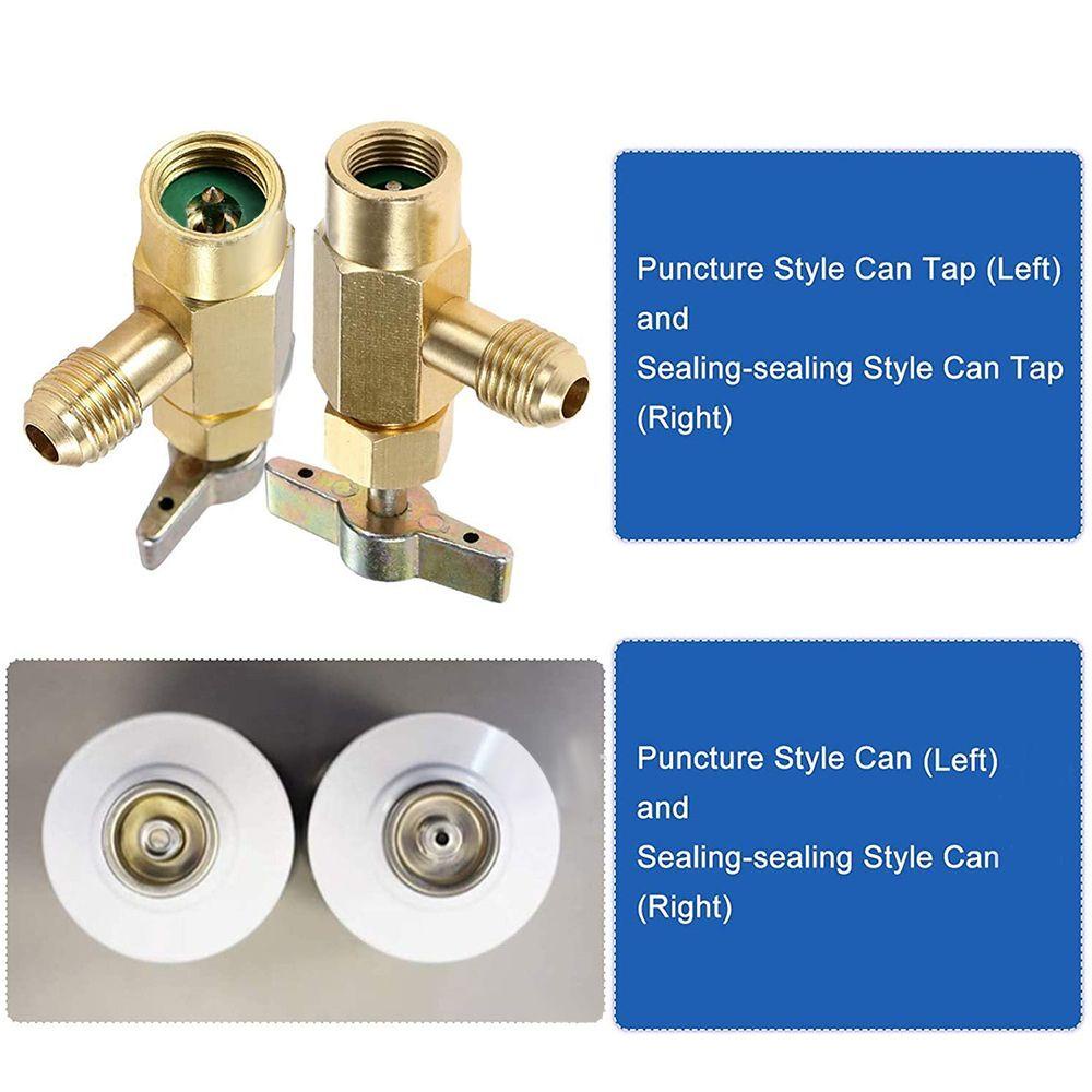 TOP R134a Self-Sealing Can Tap Alat Ac Kendaraan Bagian Kendaraan Kuningan Untuk Sealing Sendiri