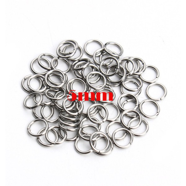 200pcs Cincin Jump Rings Single Loops Open Ukuran 3-12mm Untuk Membuat Perhiasan