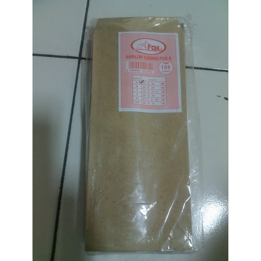 

100 lembar (1 pack) kertas amplop coklat uang termurah surat dinas polos kosong envelope packing