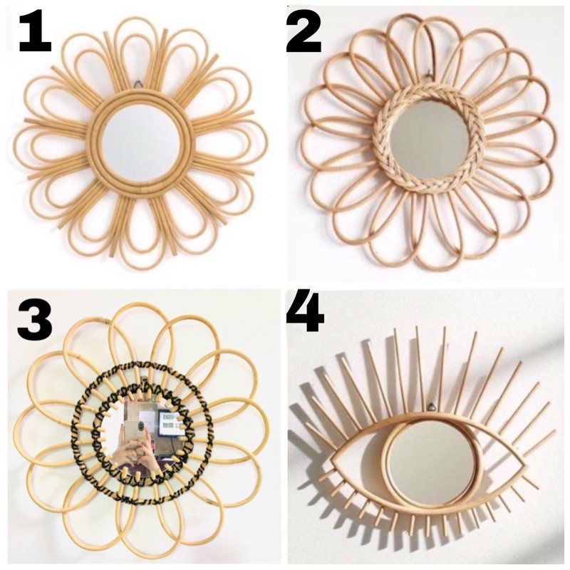 Cermin Rotan // hiasan dinding wall decor Mirror kaca aesthetic