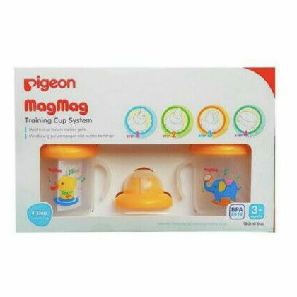 Pigeon Magmag Training Cup System 3m + New Design / Botol Minum Bayi / Botol Bayi