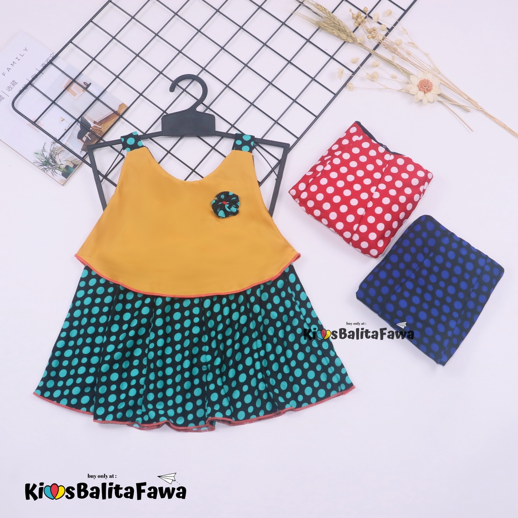 Dress Adele uk Bayi - 4 Tahun / Dres Pesta Anak Perempuan Gaun Yukensi Baju Import Balita Cewek