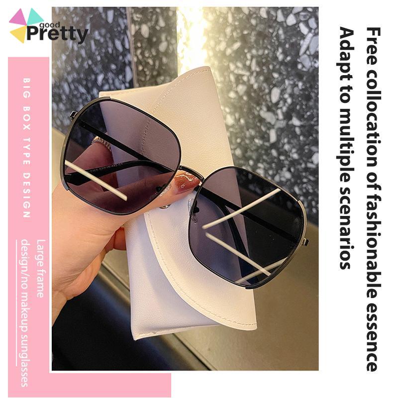 Kacamata Hitam Pelindung UV Lensa Gradasi Bingkai Besar Untuk Wanita - PD