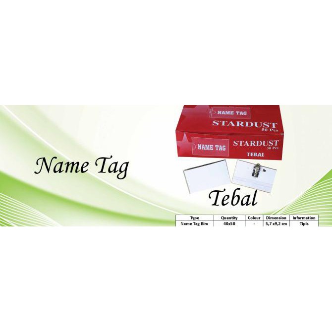 

BEST SALE SOS Name Tag STARDUST / Tempat Nama Peniti (50 pcs)