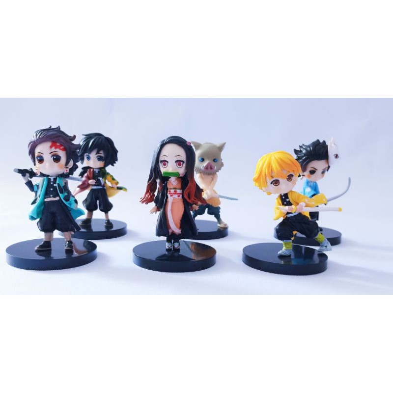 6 Variasi Figure Demon Slayer Kimetsu No Yaiba Tanjiro Nezoko Zenitsu Inosuke