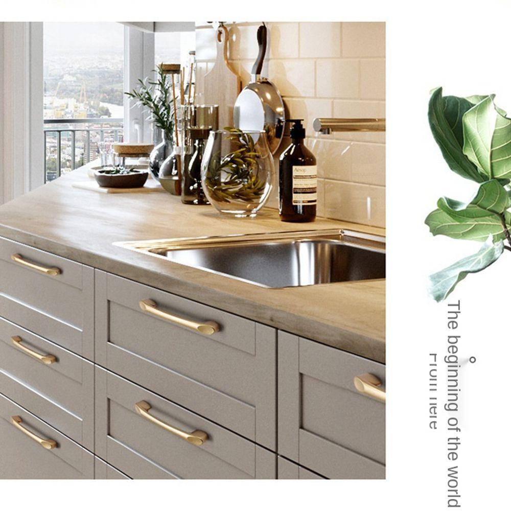 [Elegan] Handle Solid Simple Style Lemari Dapur Persegi U Type Furniture Tarikan