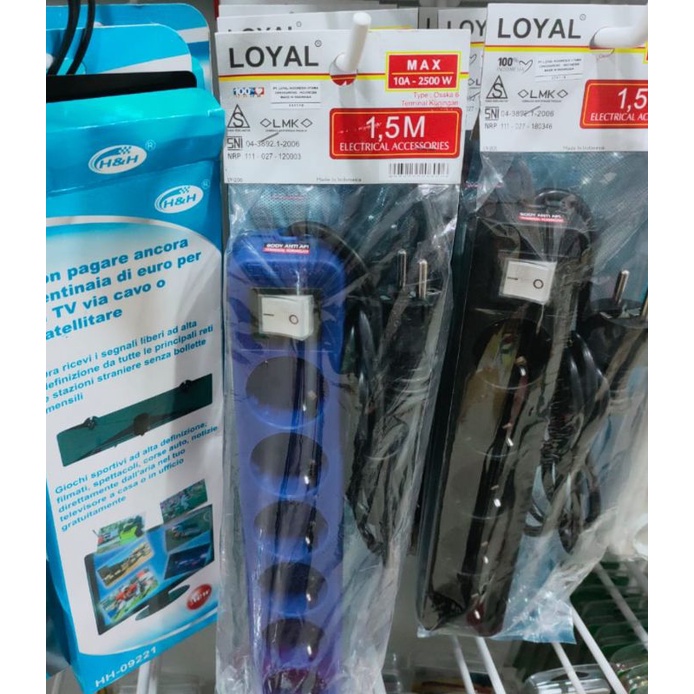STOP KONTAK 6 LUBANG MEREK ROYAL 1,5METER