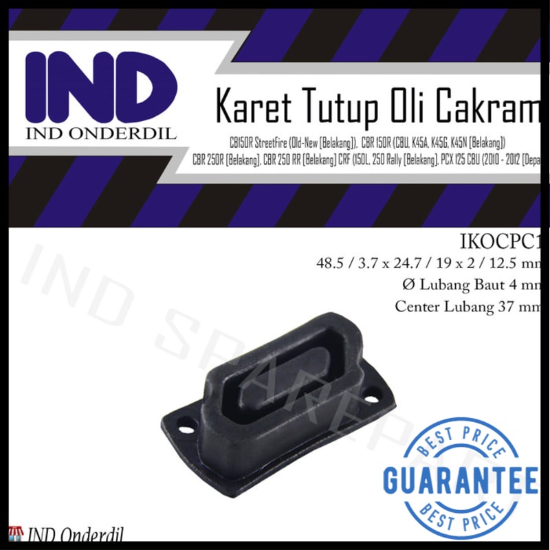 Karet Seal Tutup Oli Cakram Master Rem Belakang CB150R CB 150R Old New
