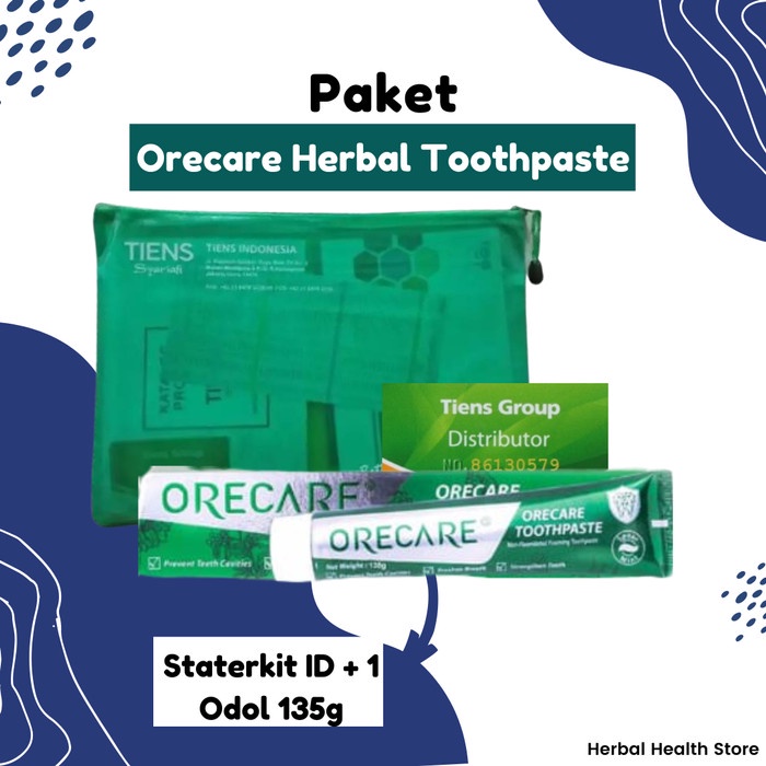 ✨COD✨ Kartu ID Member tiens + Orecare Tiens Herbal Toothpaste