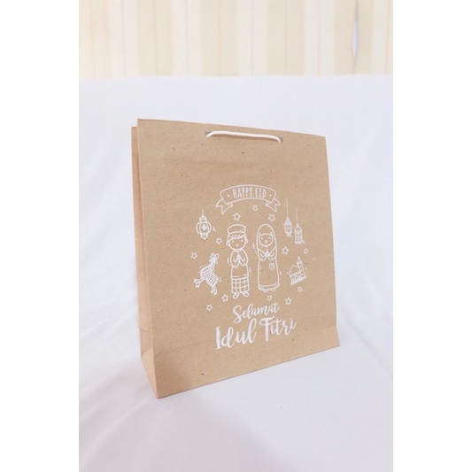

paperbag idul fitri sablon ready / paper bag eid mubarak / paperbag eid al fitr sablon satuan