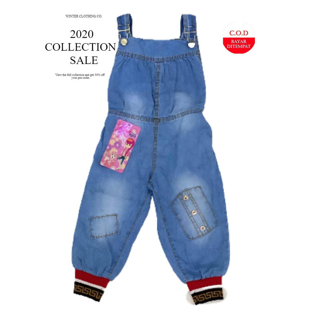 Overall Pakaian Baju anak perempuan wanita  jumpsuit jeans  