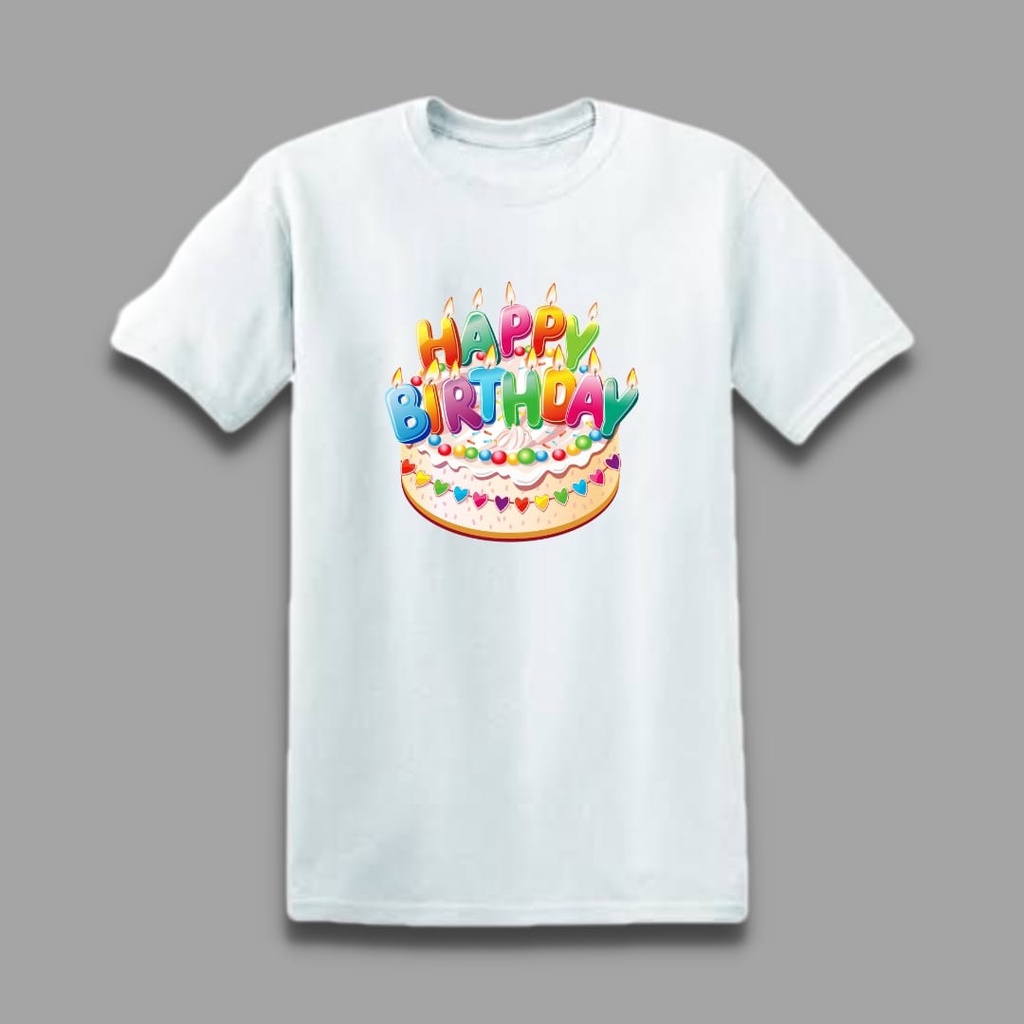 MYSTIQUE.ID-BAJU KAOS HAPPY BIRTHDAY T-SHIRT LUCU DAN AESTHETIC