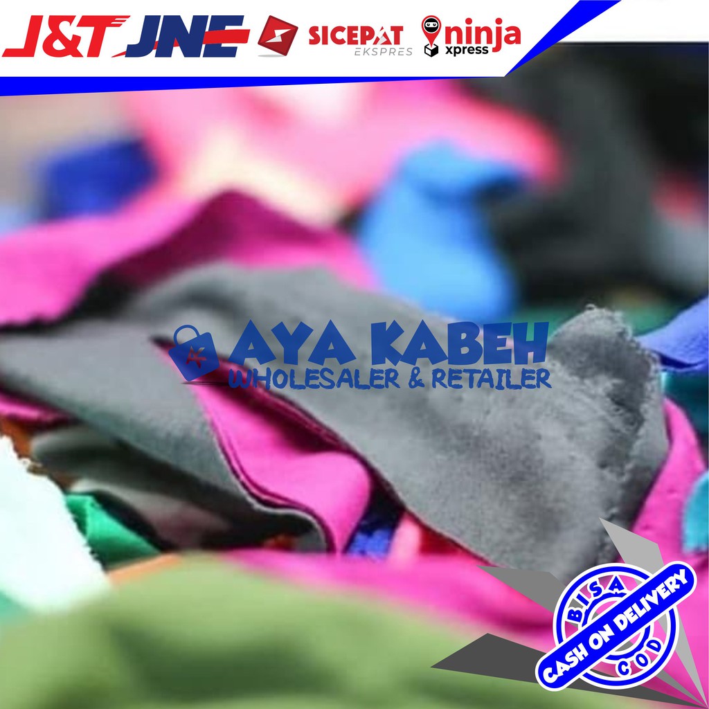 KAIN PERCA POLOSAN / KAIN MAJUN / KAIN LAP POLOSAN POTONGAN CAMPUR