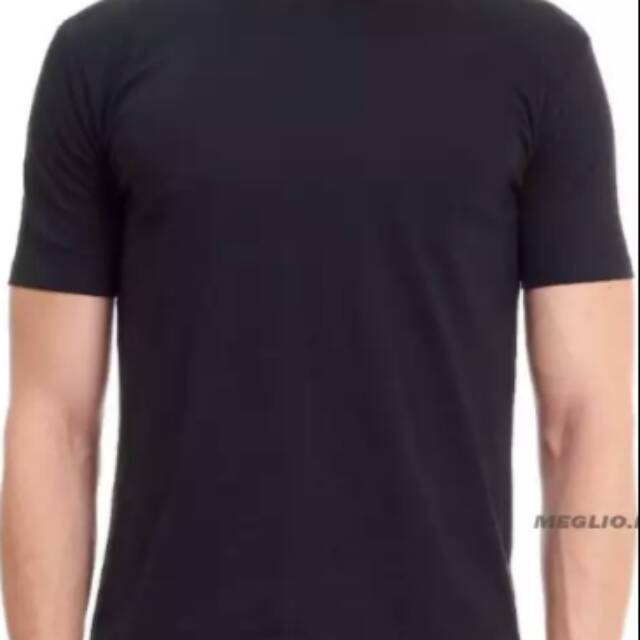 Kaos Polos Tangan Pendek Katun Combad 30s Hitam