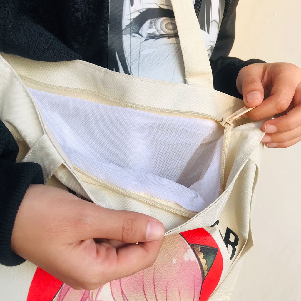Totebag Anya Spy x Family Cream Anime Manga Premium