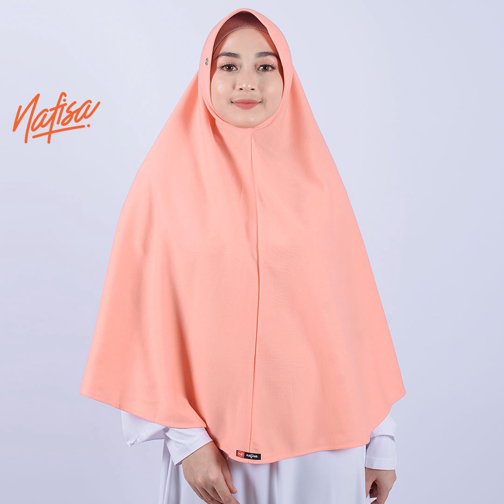 PROMO 12.12 Jilbab Bergo Nafisa ASHA | Jilbab Haji & Umroh | Hijab Instan Pad Muslimah | Jilbab Instan KAOS-6