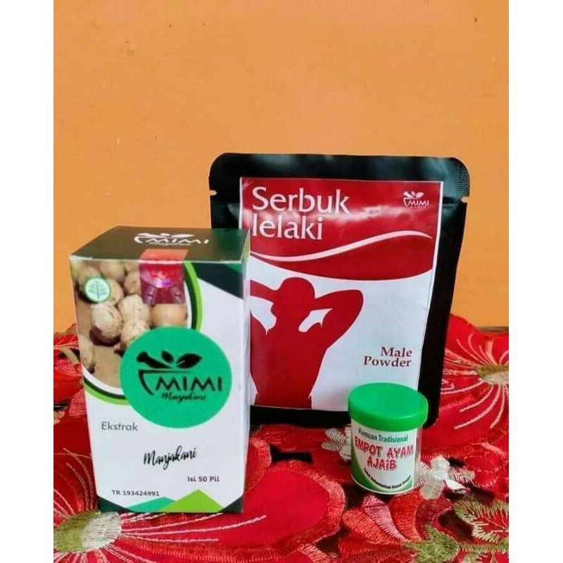 Mimi manjakani, Mpot ayam, serbuk lelaki