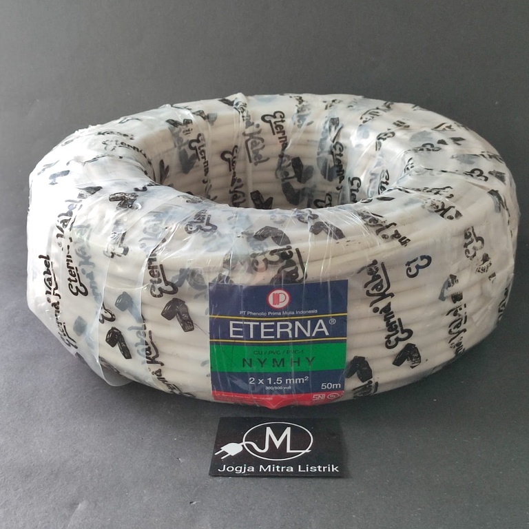 KABEL LISTRIK NYMHYO 2X1,5MM ETERNA @50M / KABEL LISTRIK SERABUT