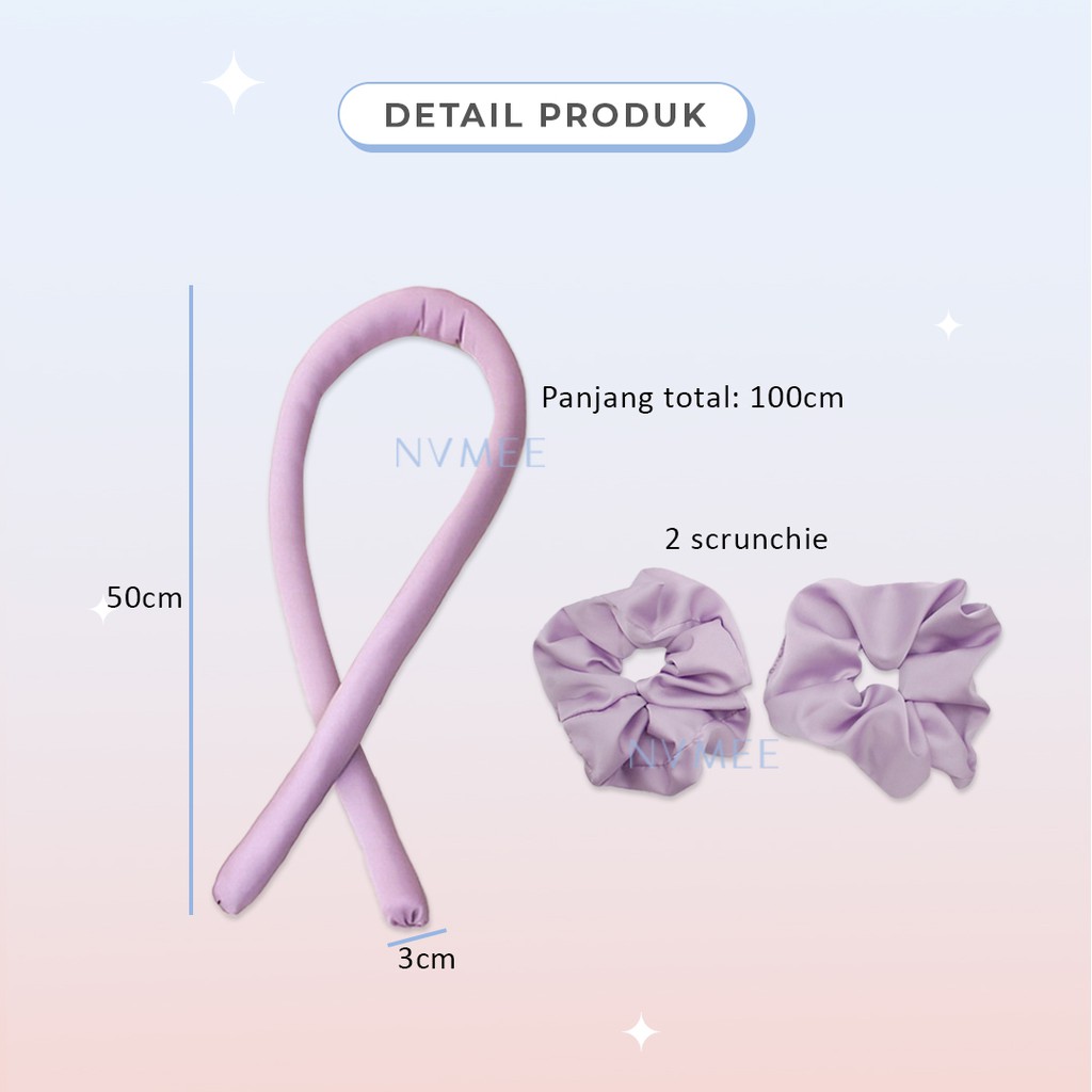 NVMEE- Jepit Keriting Rambut / Curly Otomatis Tanpa Panas Praktis