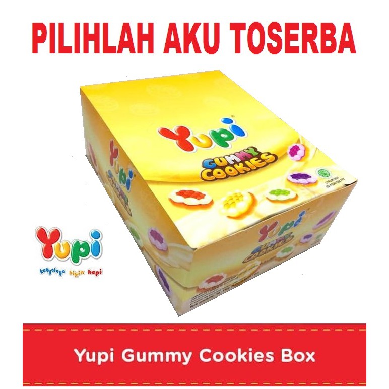 

YUPI GUMMY COOKIES BOX isi 24 PCS - ( HARGA PER BOX )