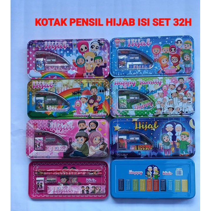 

KOTAK PENSIL HIJAB KALENG SET / SEMPAT ALAT TULIS KLAENG ISI