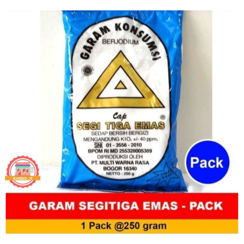 

Garam Konsumsi Cap Segitiga Emas 250 Gram
