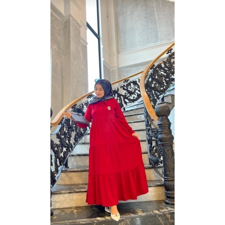 Journey Gamis Polos Yuna  dress New READY (tanpa Bros) khusus ECERAN