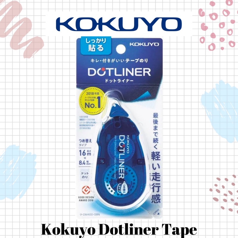 

Kokuyo Dotliner Tape Washi Tape Glue Maker / Lem Kertas Otomatis