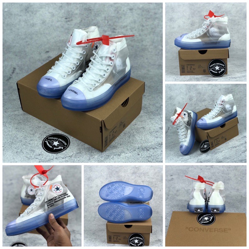 CONVERSE  HIGH VULCANIZED X OFF WHITE V2 VIRGIL ABLOH TRANSPARAN