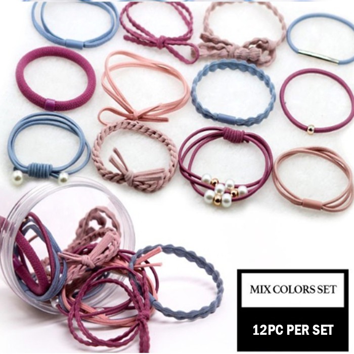★ Cayman ★ 12pcs Ikat Rambut Wanita Set Korea Fashion Women Lady Hair Band Set SJ015-2