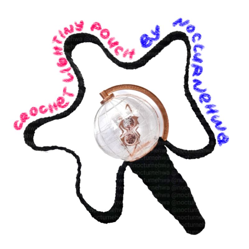 crochet lightiny pouch by @nocturnehwa