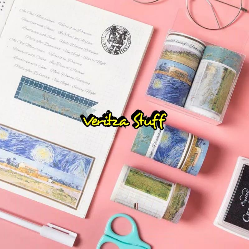 

Veritza Masking Tape/Washi Tape Van Gogh Vintage Edition 7 in 1#Scrapbook#Diary#Panner