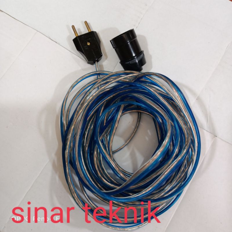 fiting gantung Broco+Steker Broco+kabel 10meter Transparan