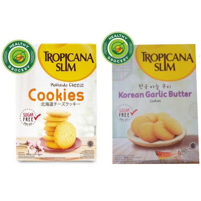 

Tropicana Slim Cookies 100gr Hokkaido Cheese / Korean Garlic Butter