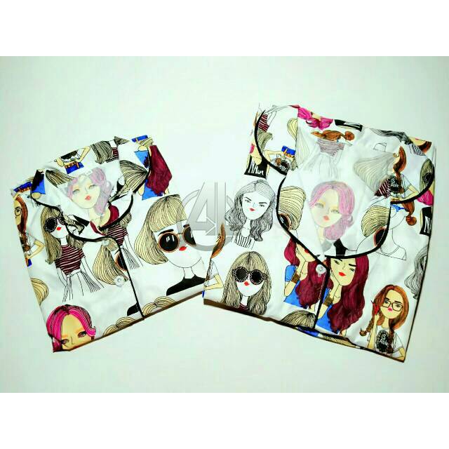 PIYAMA COUPLE KIDS AND MOMS / PIYAMA IBU DAN ANAK / BAJU TIDUR IBU ANAK