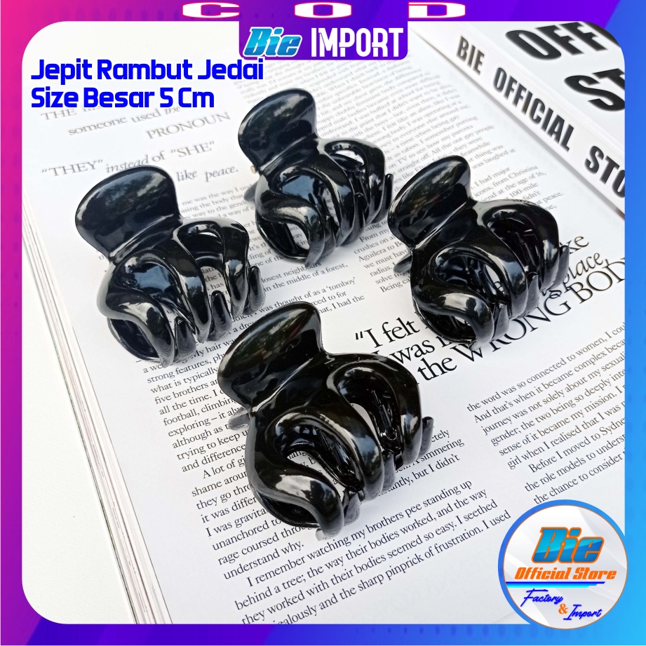 Jepit Jedai Bangkok Besar 5Cm Bahan Tebal Kualitas Ekspor / Jepit rambut Jedai Besar