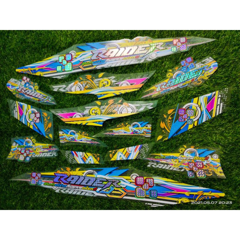 Striping satria fu barong transparan hologram carboon