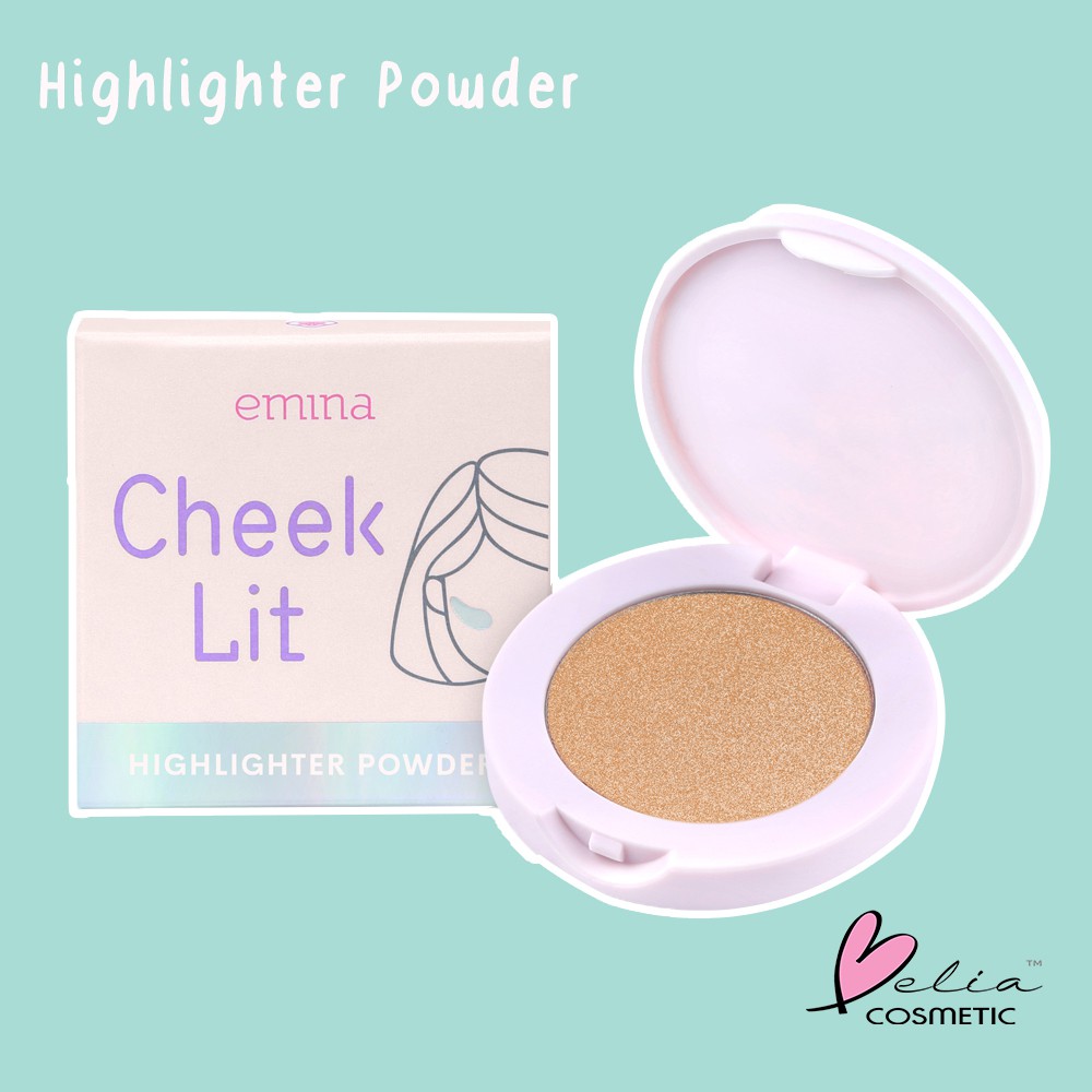 ❤ BELIA ❤ EMINA Cheek Lit Pressed Blush On, Cream, Blush Stick, Highlighter Powder ✔️BPOM Cheeklit