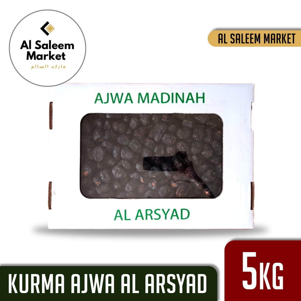 Kurma Ajwa Madinah Al Arsyad 5kg Original | Ajwah Asli 5 kg