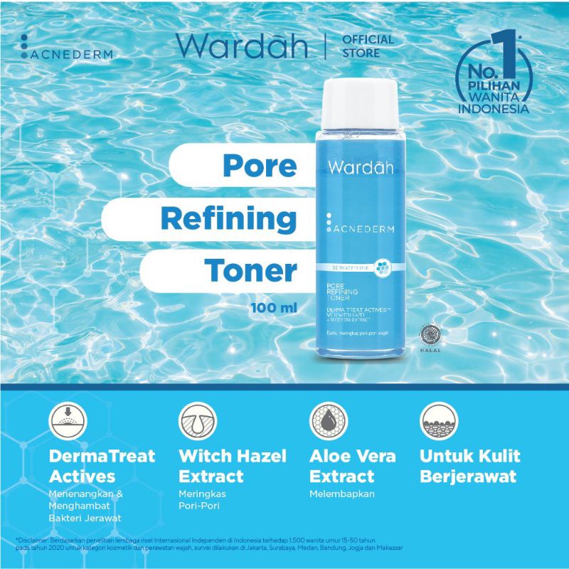 ★ BB ★ WARDAH Acnederm Pore Refining Toner 100ml