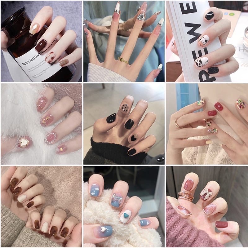 Kuku Palsu Dan Lem Fake Nail Art 3d Kuku Palsu Tahan Air