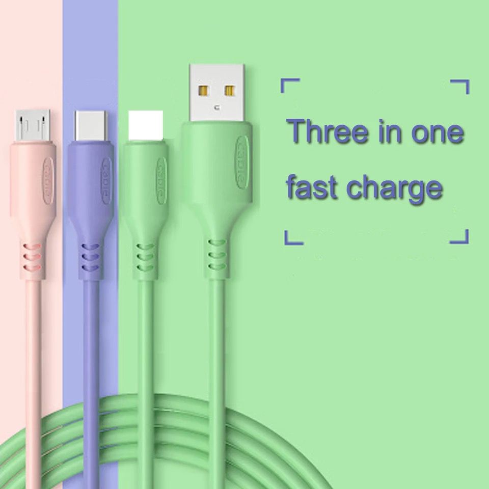 [RO ACC] NVN-KD27 NANVAN MACARON 3IN1 KABEL DATA CHARGER FAST CHARGING