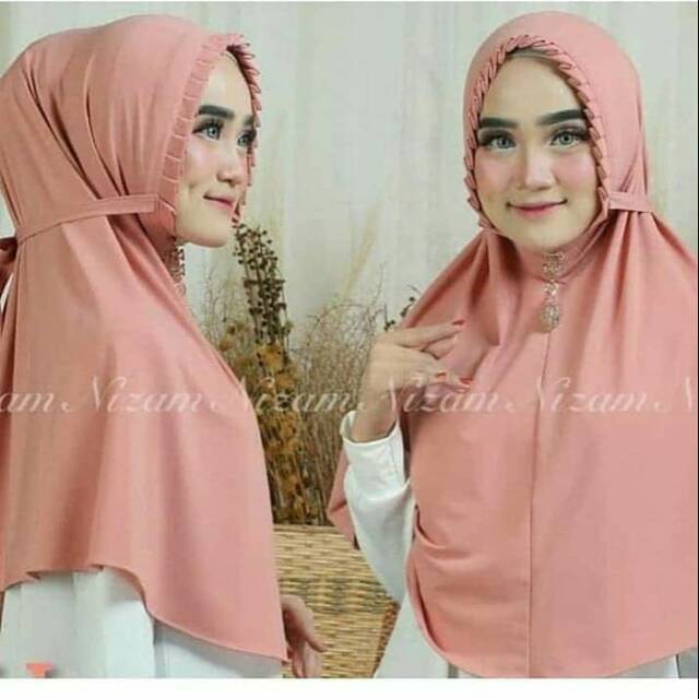 Bergo sarah lipit / bergo lipit