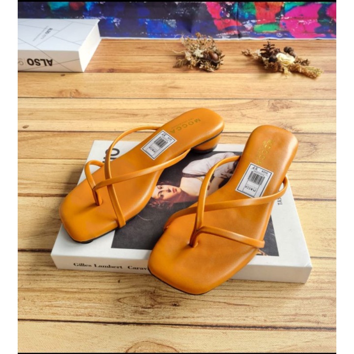 ABBUSHOES Bk 05 hak telor jepit silang andini 3cm