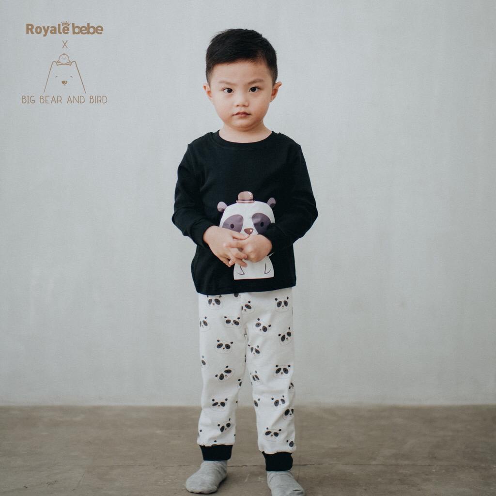 ROYALE BEBE x BIG BEAR AND BIRD PAJAMAS PIYAMA ANAK BAJU ANAK 1-5 TAHUN