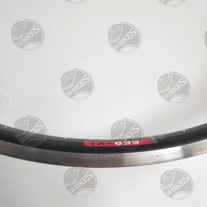DISKON VELG RIMS SEPEDA 26" 36H DOUBLE WALL BRAKELINE BLACK CNC. ARAYA TX-633