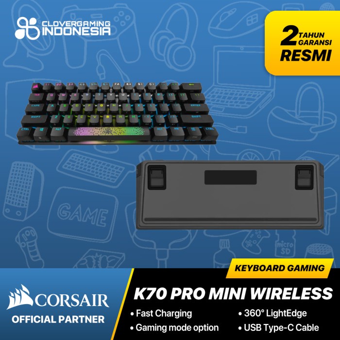 Corsair K70 Pro Mini 60% RGB Wireless Mechanical Gaming Keyboard