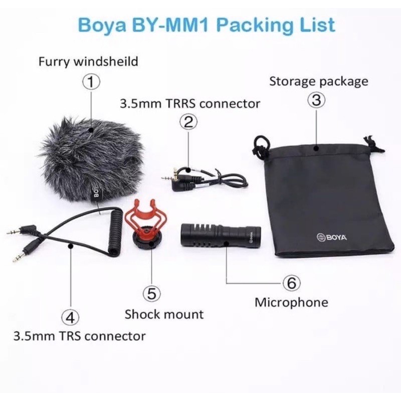 BOYA BY-MM1 Universal Cardioid Microphone - Mic BOYA BY-MM1 Shotgun